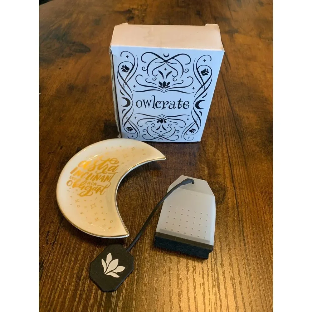 OwlCrate Moon Tea Bag Holder & Silicone Tea Infuser Celestial Cottagecore